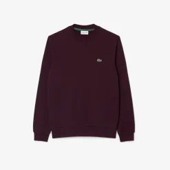 Lacoste miesten collegepaita Classic Fit Cotton Fleece Sweatshirt, tumma luumunpunainen