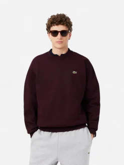 Lacoste miesten collegepaita Cotton Fleece Sweatshirt, viininpunainen