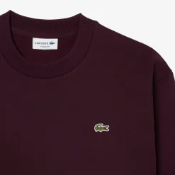 Lacoste miesten collegepaita Cotton Fleece Sweatshirt, viininpunainen