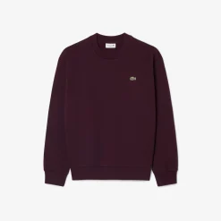 Lacoste miesten collegepaita Cotton Fleece Sweatshirt, viininpunainen