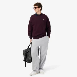 Lacoste miesten collegepaita Cotton Fleece Sweatshirt, viininpunainen