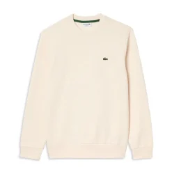 Lacoste Miesten Collegepaita, BRUSHED COTTON FLEEX JOGGER SWEATSHIRT Luonnonvalkoinen
