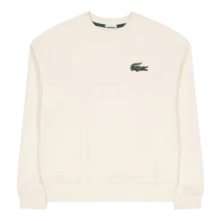 Lacoste Miesten Collegepaita, BRUSHED COTTON FLEEX JOGGER SWEATSHIRT Luonnonvalkoinen