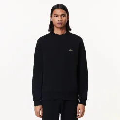 Lacoste Miesten Collegepaita, BRUSHED COTTON FLEEX JOGGER SWEATSHIRT Musta