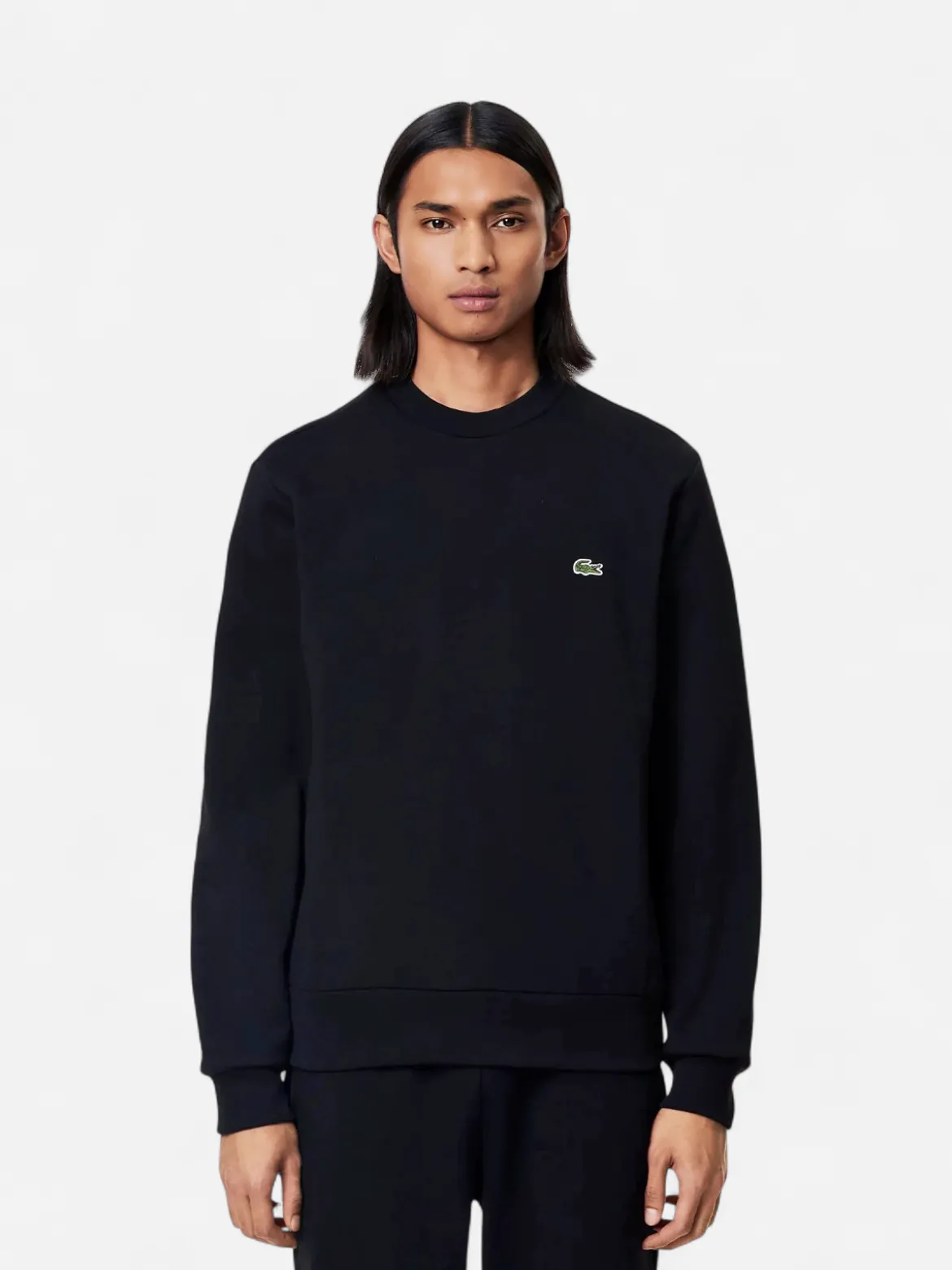 Lacoste Miesten Collegepaita, BRUSHED COTTON FLEEX JOGGER SWEATSHIRT Musta