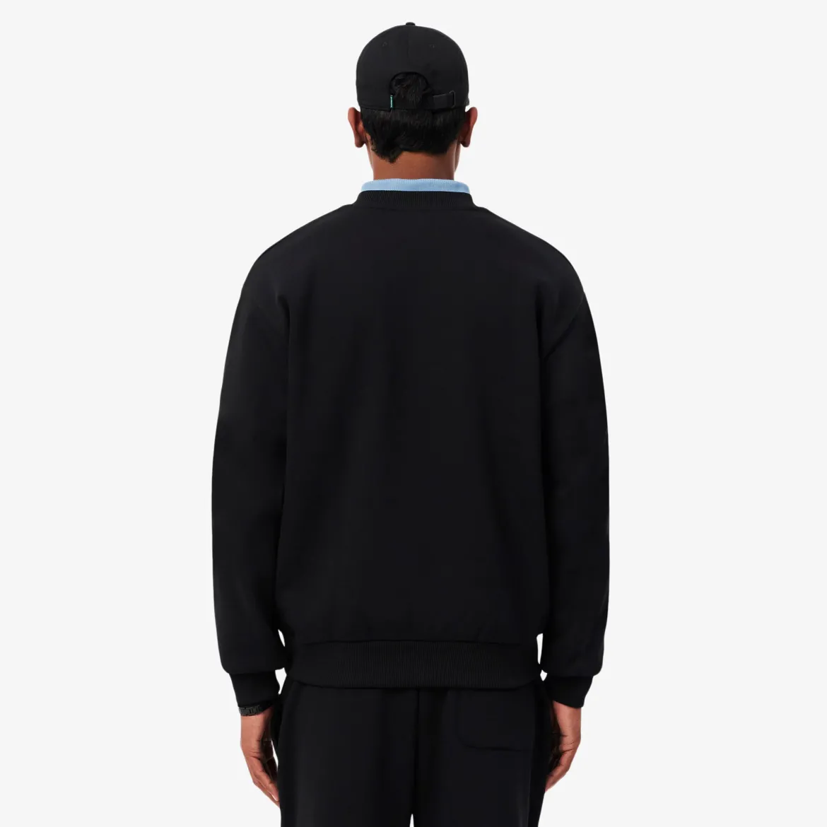 Lacoste miesten collegepaita Cotton Fleece Sweatshirt, musta