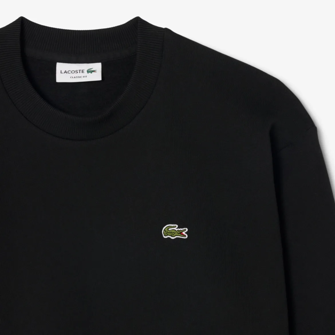 Lacoste miesten collegepaita Cotton Fleece Sweatshirt, musta