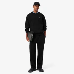 Lacoste miesten collegepaita Cotton Fleece Sweatshirt, musta