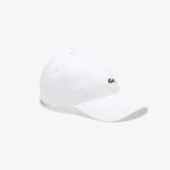 Lacoste miesten lippis Cotton Twill Cap With Croc, valkoinen