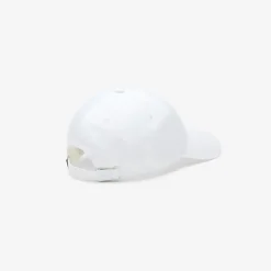 Lacoste miesten lippis Cotton Twill Cap With Croc, valkoinen