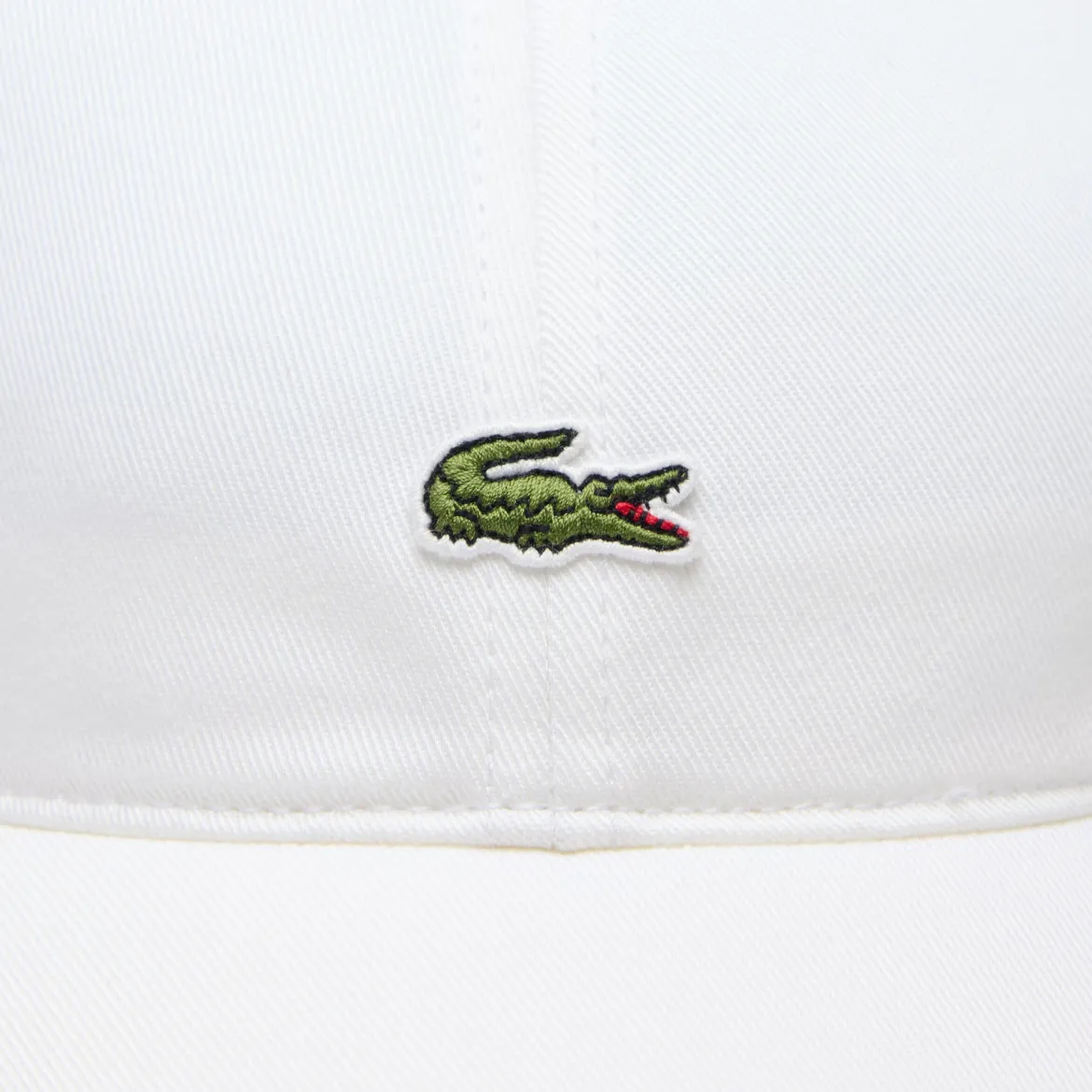 Lacoste miesten lippis Cotton Twill Cap With Croc, valkoinen