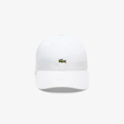 Lacoste miesten lippis Cotton Twill Cap With Croc, valkoinen