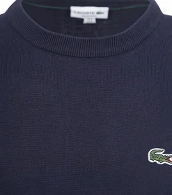 Lacoste miesten neulepusero Merino Wool Crew Neck Sweater, tummansininen