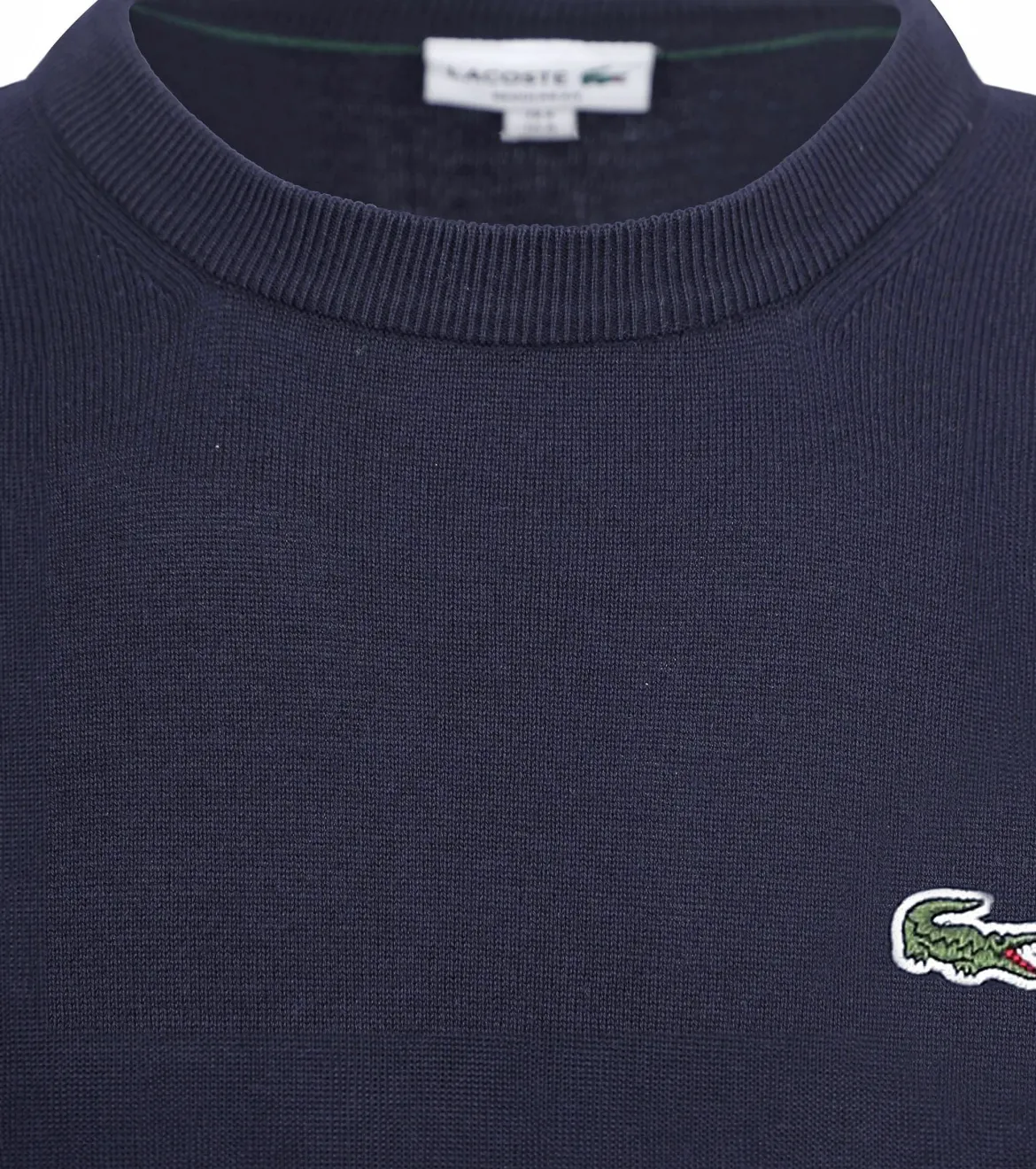 Lacoste miesten neulepusero Merino Wool Crew Neck Sweater, tummansininen