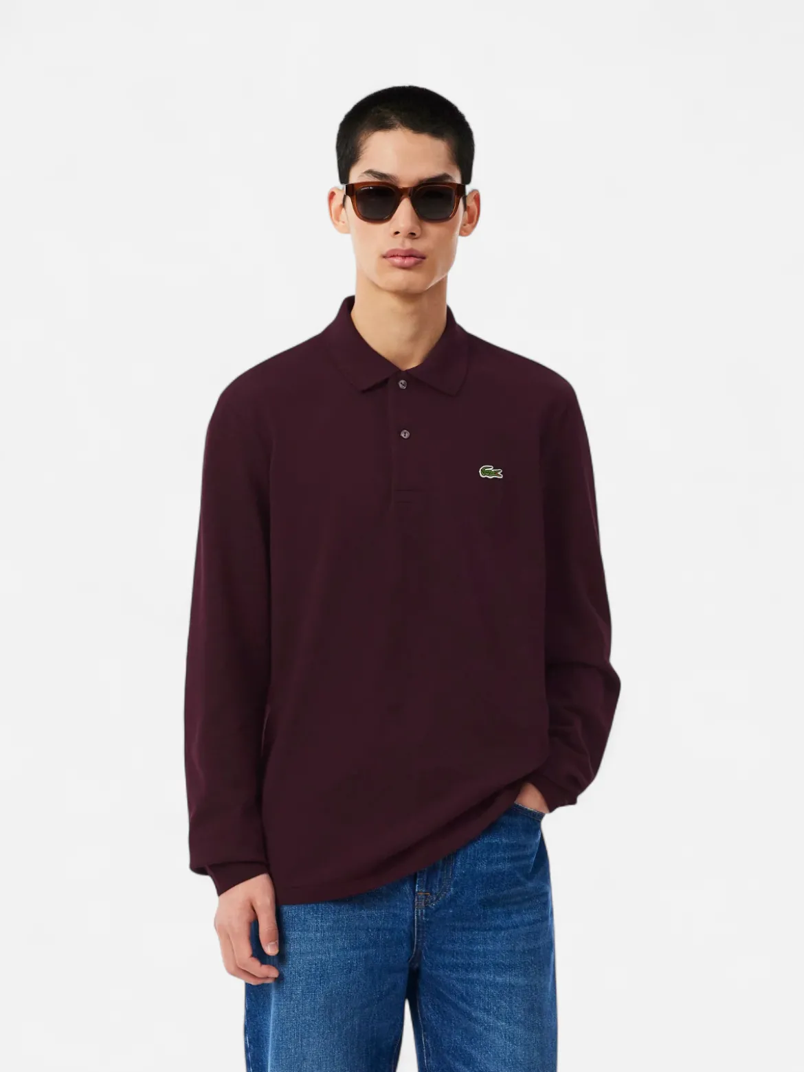 Lacoste miesten pikeepaita L.12.12, viininpunainen