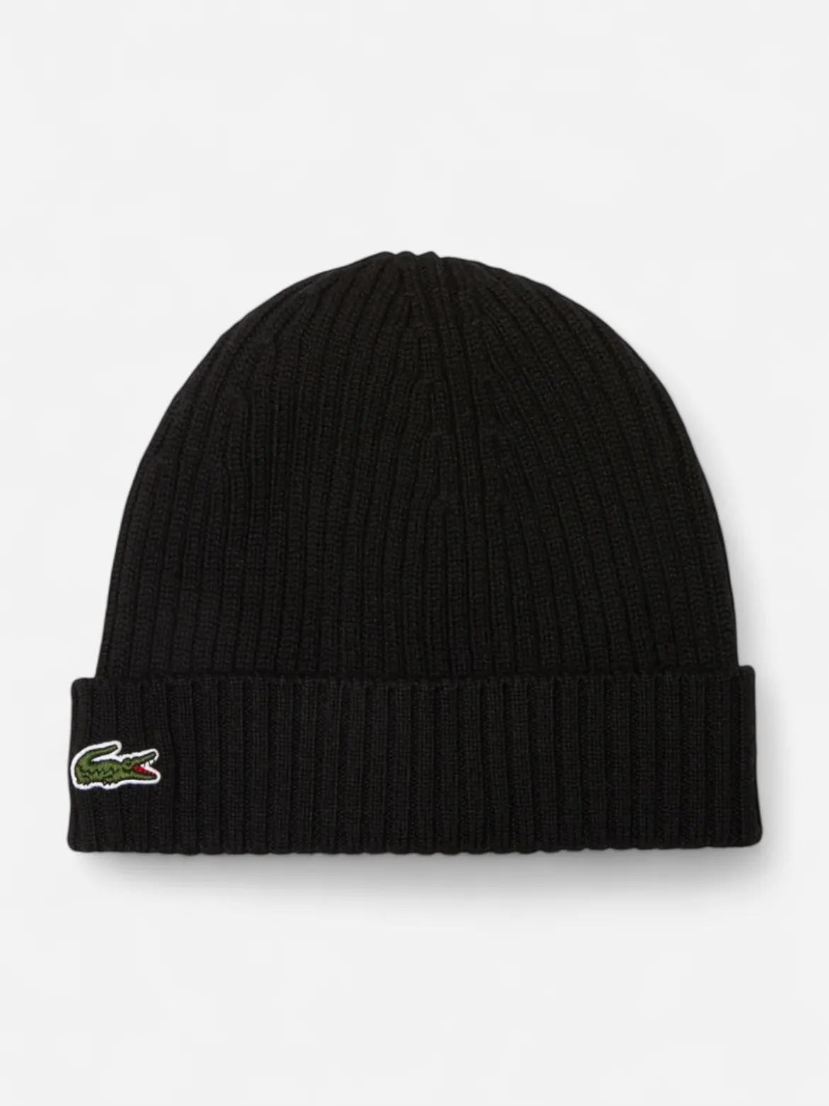 Lacoste miesten pipo Rib Knit Brushed Wool Beanie, musta