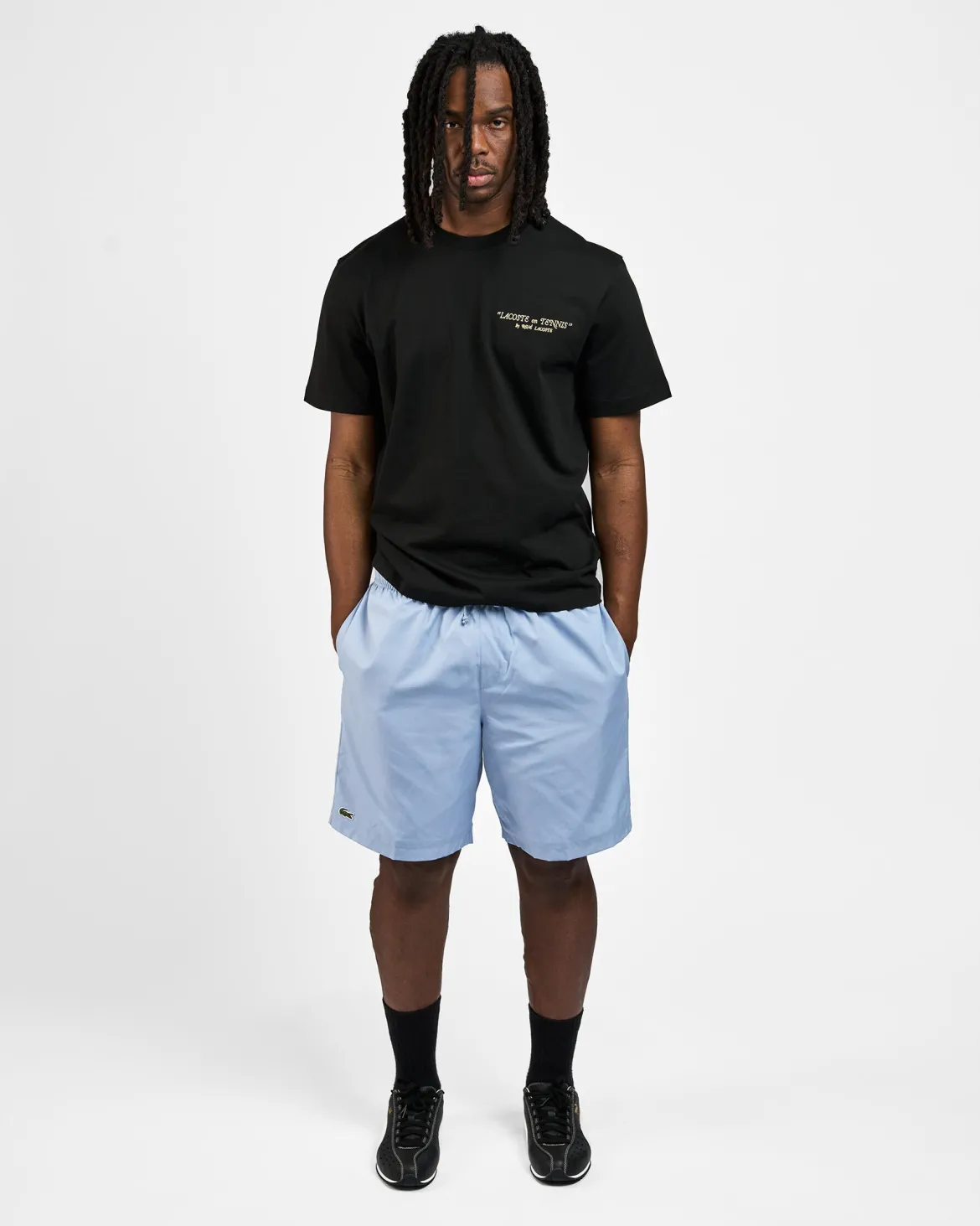Lacoste miesten shortsit Light Weight Diamond Taffeta Shorts, vaaleansininen
