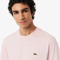 Lacoste miesten t-paita Mid Weight Cotton Jersey T-shirt, vaaleanpunainen