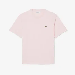 Lacoste miesten t-paita Mid Weight Cotton Jersey T-shirt, vaaleanpunainen