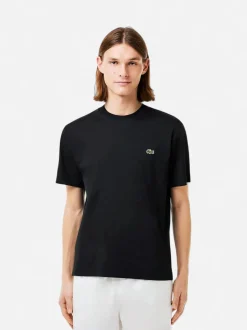 Lacoste Miesten T-Paita, MID WEIGHT COTTON JERSEY T-SHIRT NOS Musta