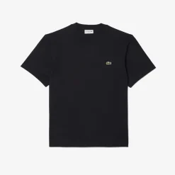 Lacoste Miesten T-Paita, MID WEIGHT COTTON JERSEY T-SHIRT NOS Musta