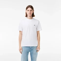 Lacoste Miesten T-Paita, MID WEIGHT COTTON JERSEY T-SHIRT NOS Valkoinen