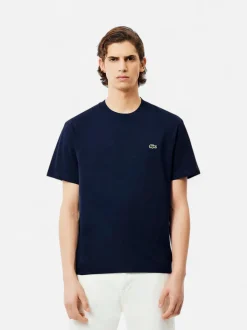 Lacoste Miesten T-Paita, MID WEIGHT COTTON JERSEY T-SHIRT NOS Tummansininen