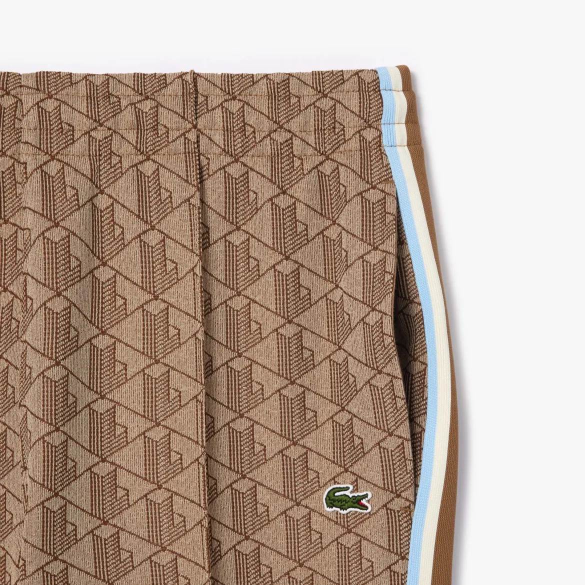 Lacoste Miesten Verryttelyhousut, MONOGRAM TRACK PANT Ruskea Kuosillinen