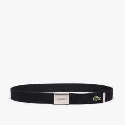 Lacoste miesten vyö 40 Woven Strapbelt, musta