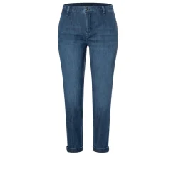 Mac naisten farkut Chino Turn Up, sininen indigo