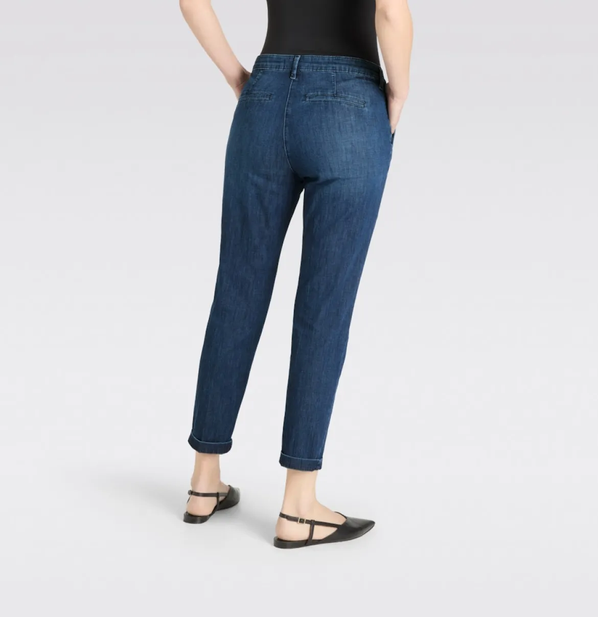Mac naisten farkut Chino Turn Up, sininen indigo