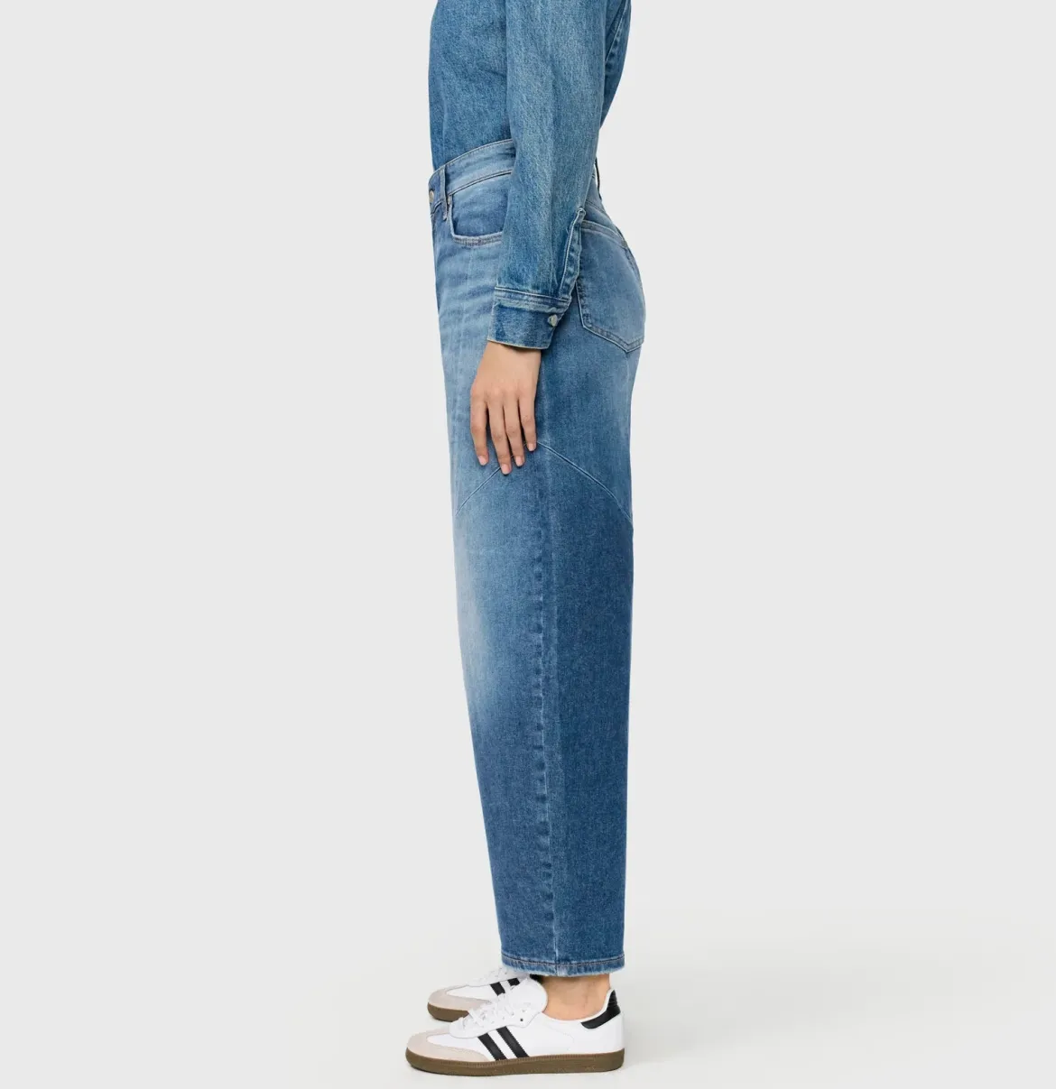 Mac naisten farkut Dakota Barrel Seam, sininen, indigo