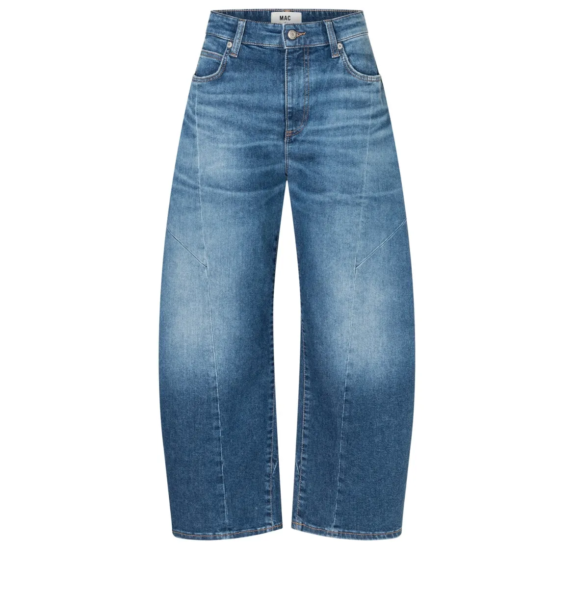 Mac naisten farkut Dakota Barrel Seam, sininen, indigo