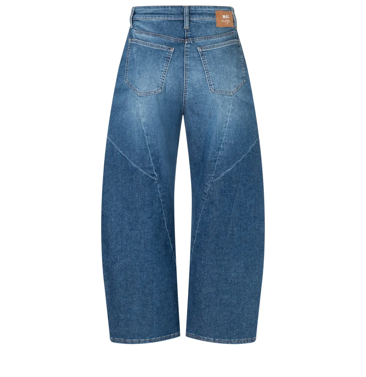 Mac naisten farkut Dakota Barrel Seam, sininen, indigo