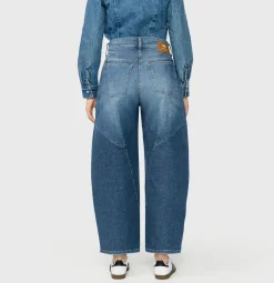 Mac naisten farkut Dakota Barrel Seam, sininen, indigo