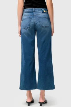 Mac naisten farkut Dream Wide Cropped, Indigo