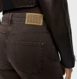 Mac naisten farkut leveälahkeiset Wide Stretch, tummanruskea