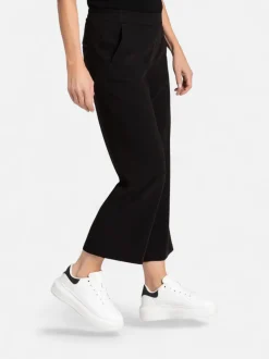 Mac naisten kangashousut Chiara Cropped, musta