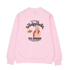 Makia collegepaita Seksipuhelin Sweatshirt, vaaleanpunainen