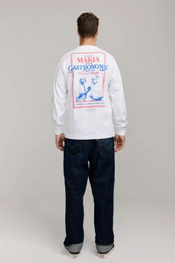 Makia Kummeli Gastronomie Long Sleeve, valkoinen