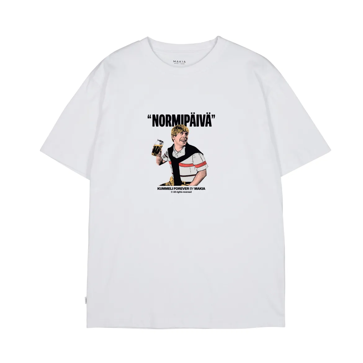 Makia Kummeli Normipäivä T-shirt, valkoinen