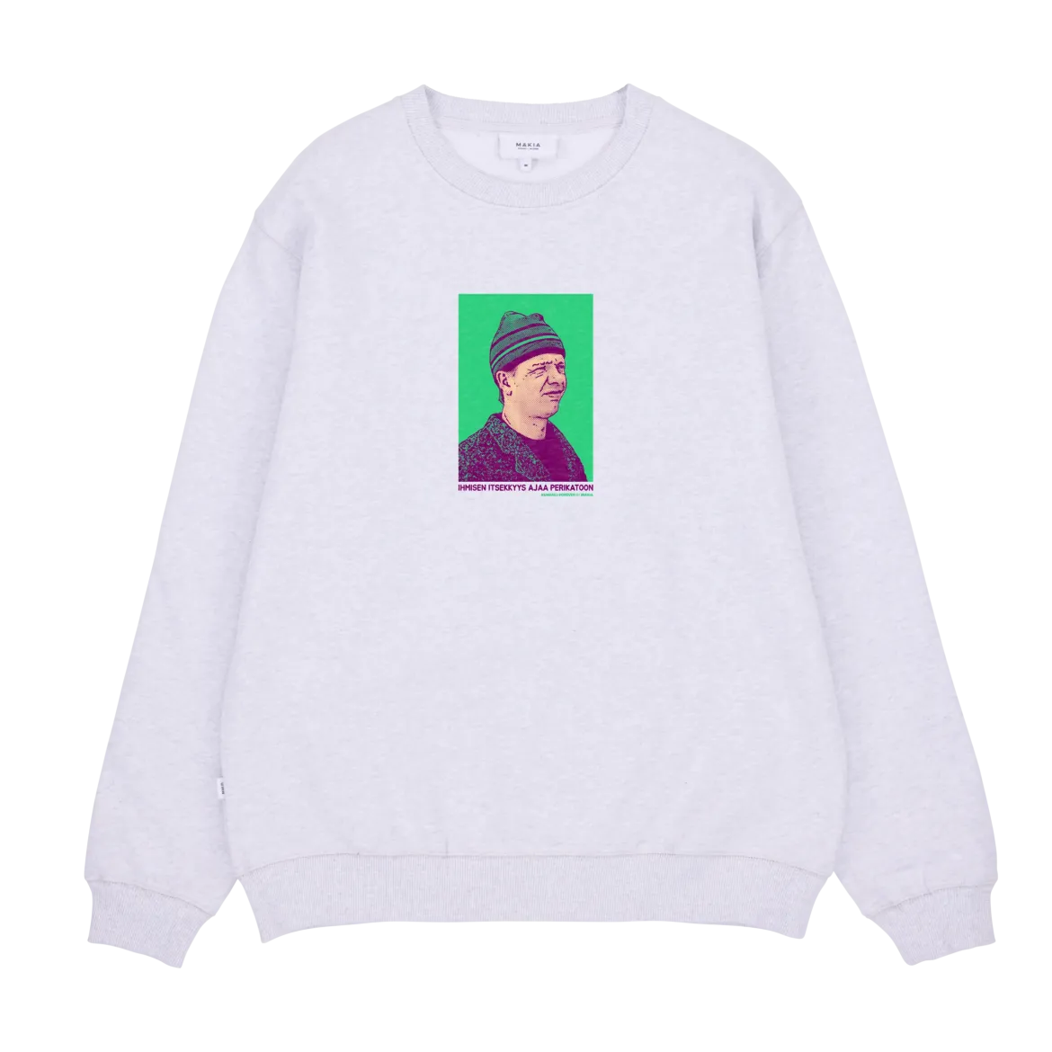 Makia Kummeli Ympäristöruutu Sweatshirt, vaaleanharmaa