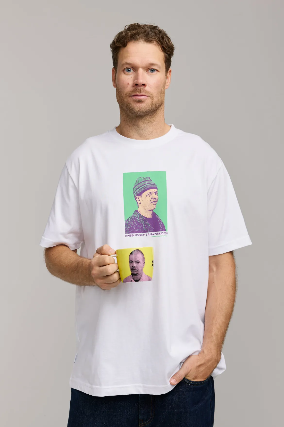 Makia Kummeli Ympäristöruutu T-shirt, valkoinen