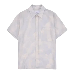 Makia lyhythihainen kauluspaita Odette Shirt, valkopohjainen kuosi