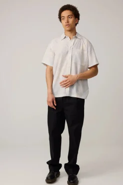 Makia lyhythihainen kauluspaita Odette Shirt, valkopohjainen kuosi