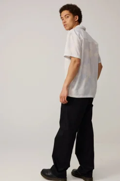 Makia lyhythihainen kauluspaita Odette Shirt, valkopohjainen kuosi