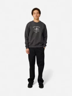 Makia miesten collegepaita Eagle Sweatshirt, hiilenmusta