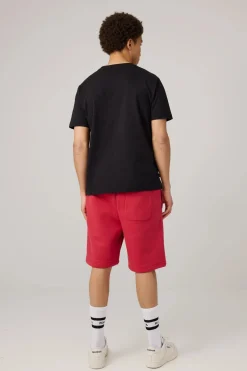 Makia miesten collegeshortsit Cove Sweatshorts, punainen