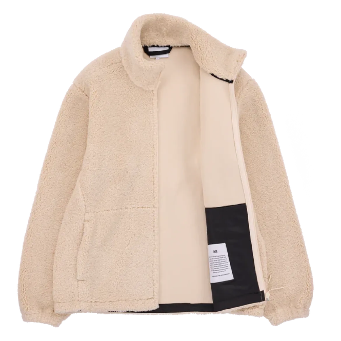 Makia miesten fleece, Lodge Zip Fleece Luonnonvalkoinen