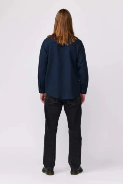 Makia miesten kauluspaita, HUSK SHIRT Tummansininen